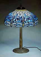 Dragonfly lamp blue yellow