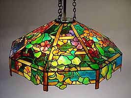 25" Nasturtium Tiffany Lamp Trellis